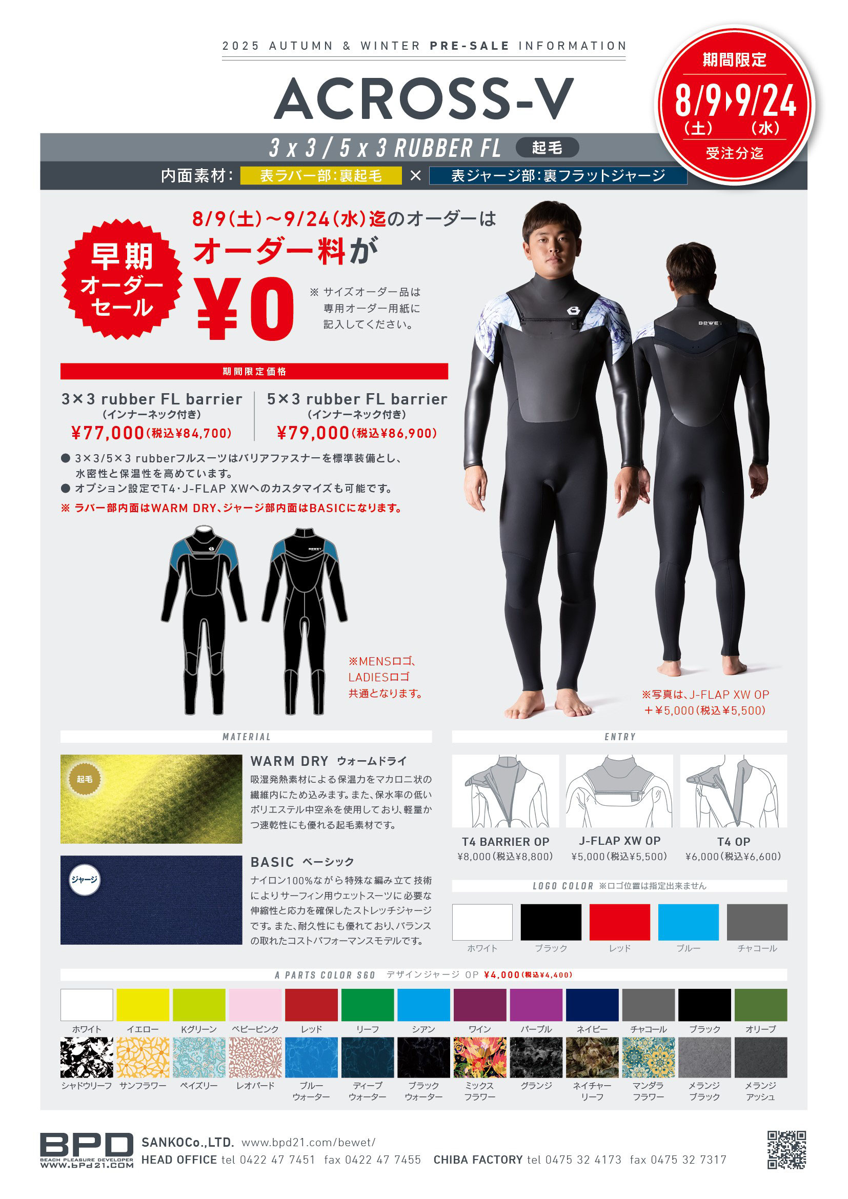 エコビッチ花柄ウェットスーツ レースアップ エコビッチ花柄ウエットスーツレースアップ Well flow - WatoEy