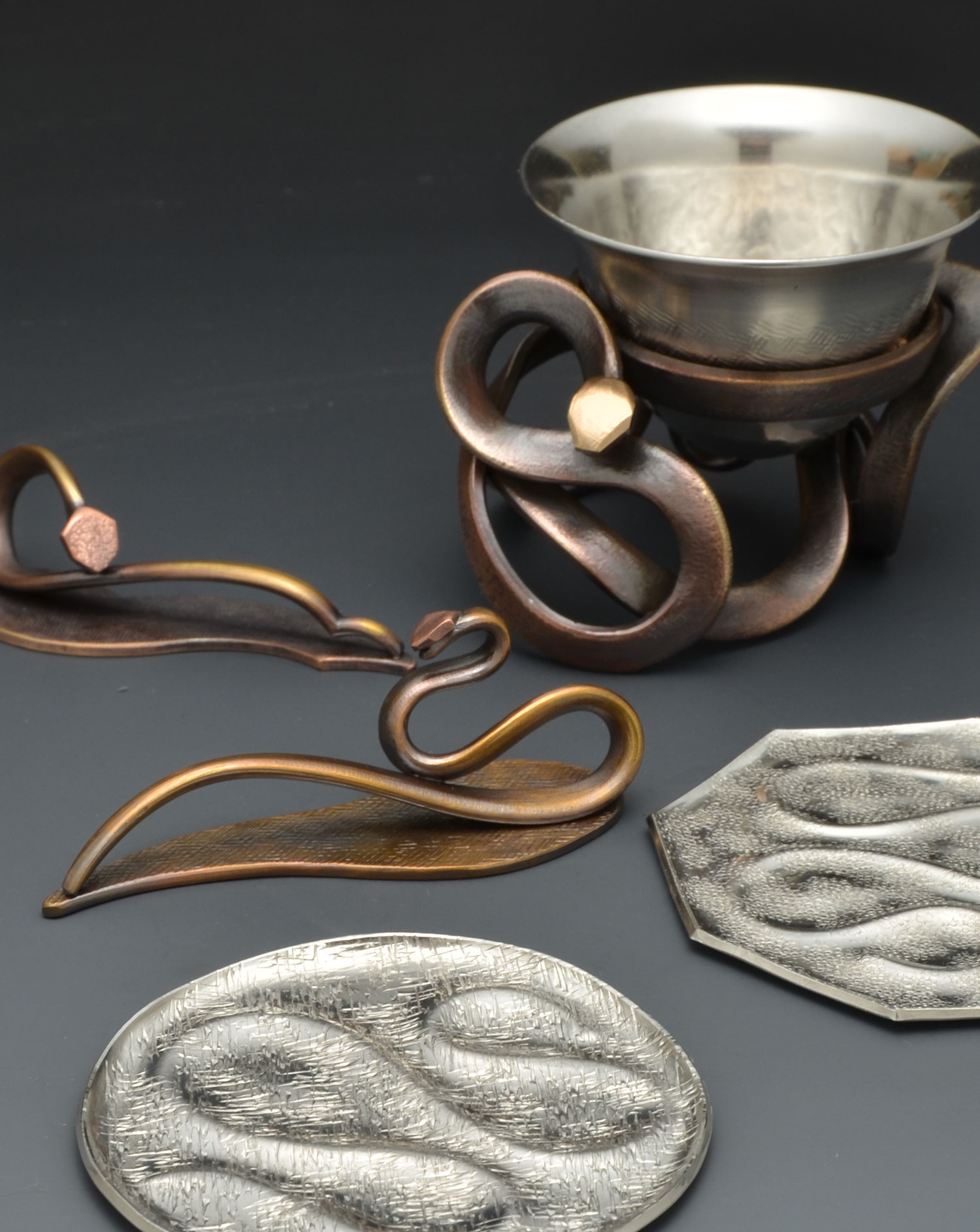 純金総○牙 御算盤 牙彫 初代 井上義雄之作 骨董古美術 純金総○牙 御