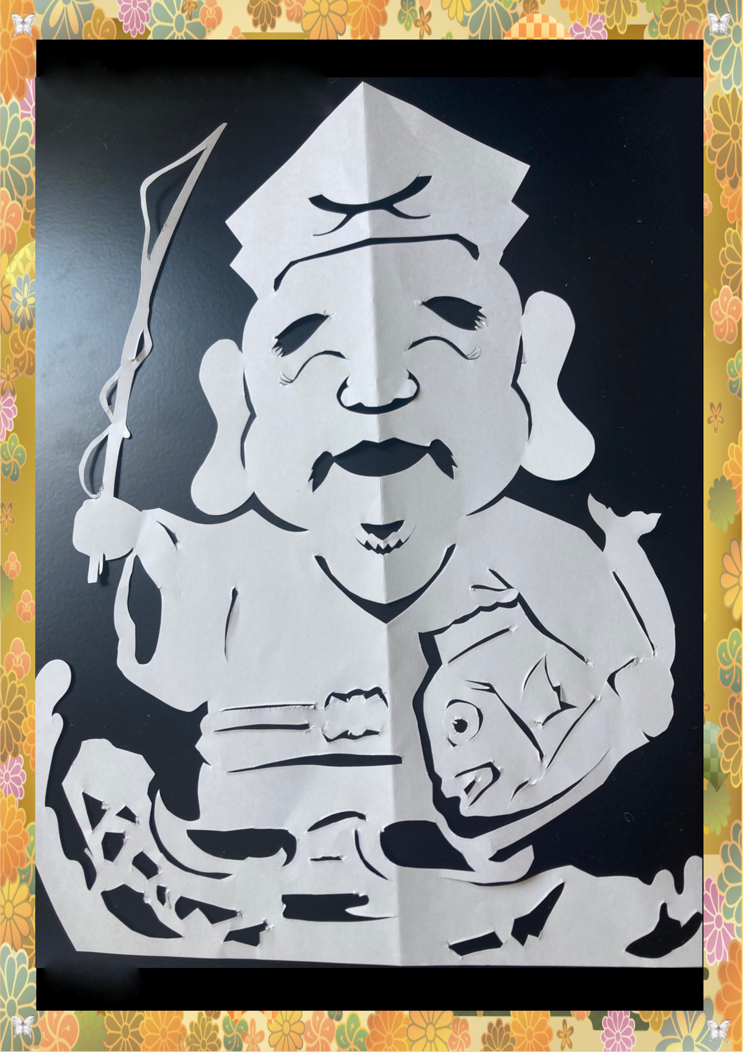 売り切り開運絵画 5枚セット 郭法明 自然神画 Cambodian Temple Painting with 5 Buddhas - Zentner Collection
