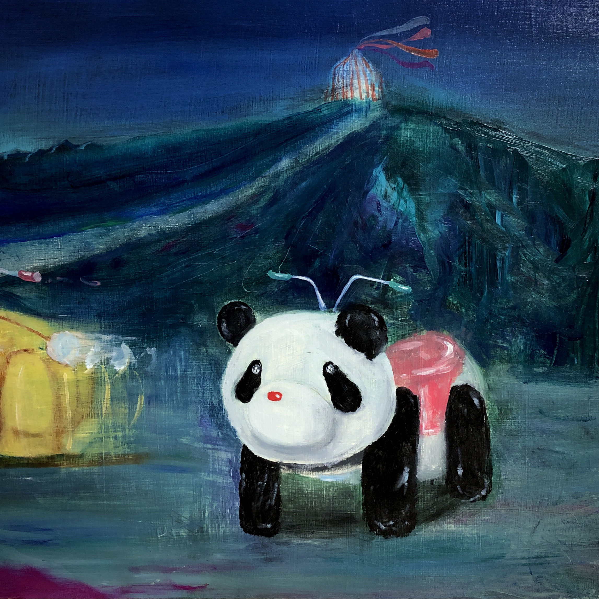 葛西俊逸 「追憶（浅間山）」　油彩　Ｐ６号　真作保証　細密圧巻の風景画リアリズム 注目の画家―Re・markable Artist ＃3 葛西俊逸 | 一枚の繪