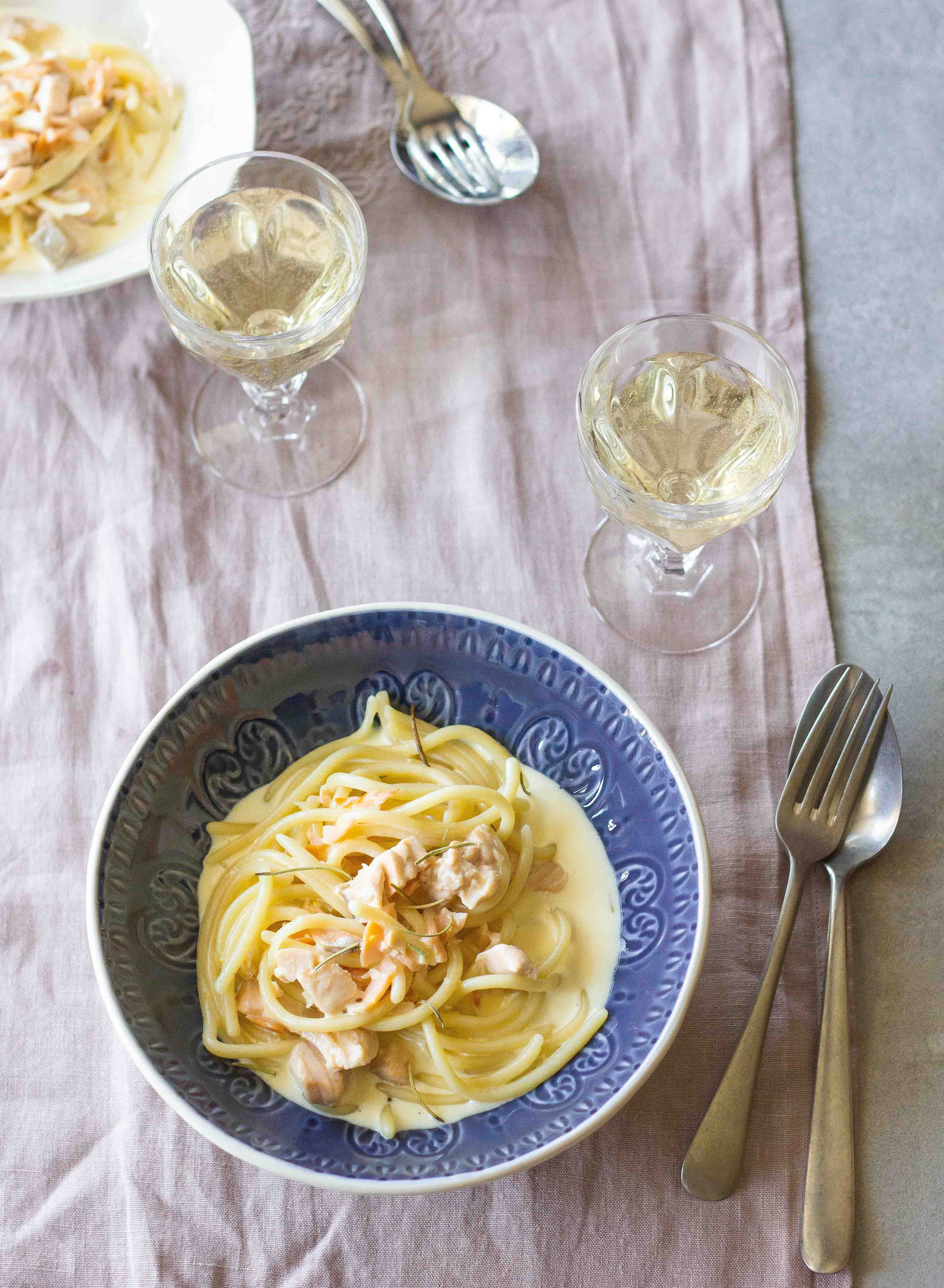 Pâtes aux deux saumons & à la crème Lady Coquillette Recettes de