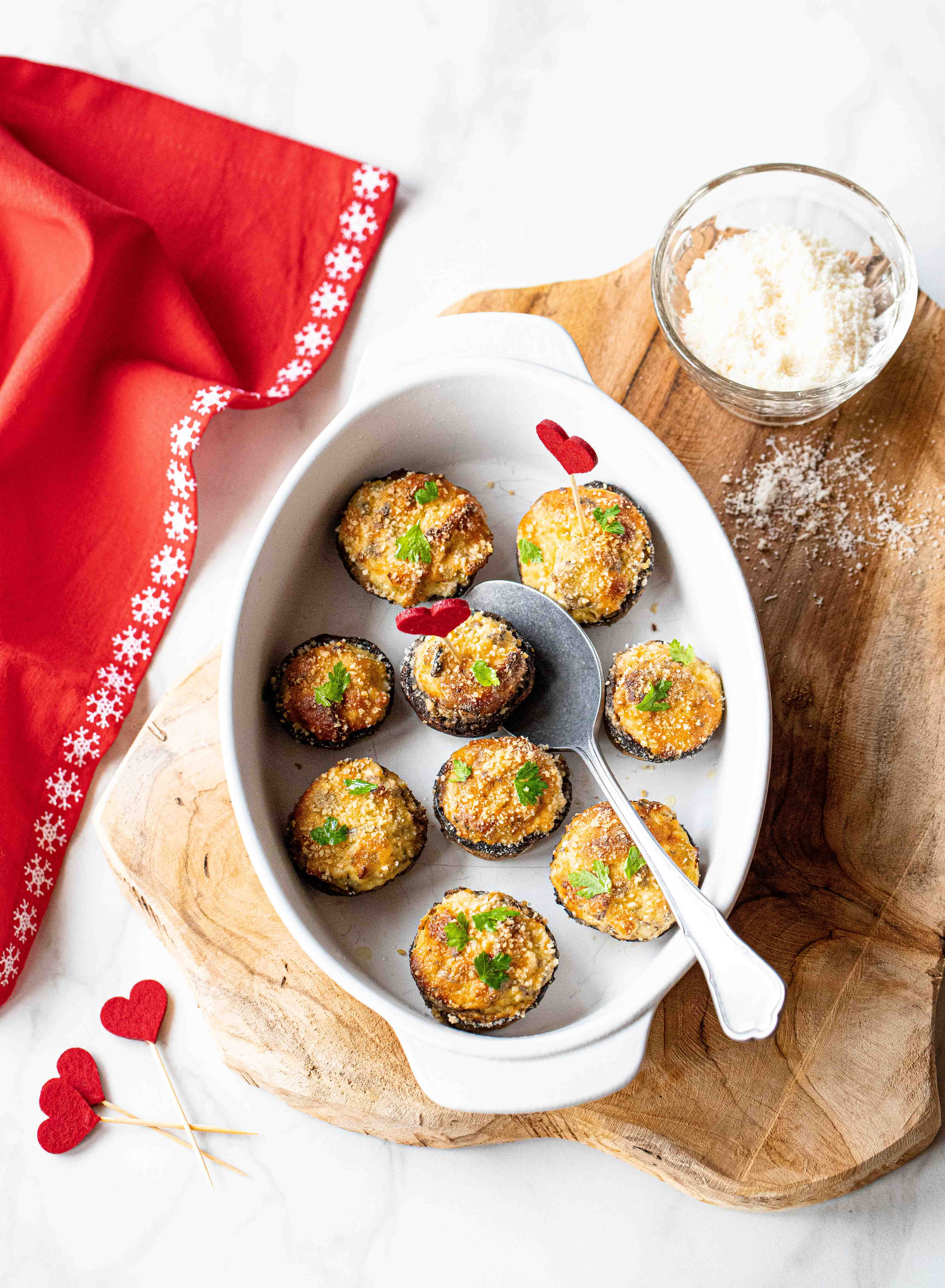 Champignons Farcis Aux Poireaux Boursin Ail Fines Herbes Lady