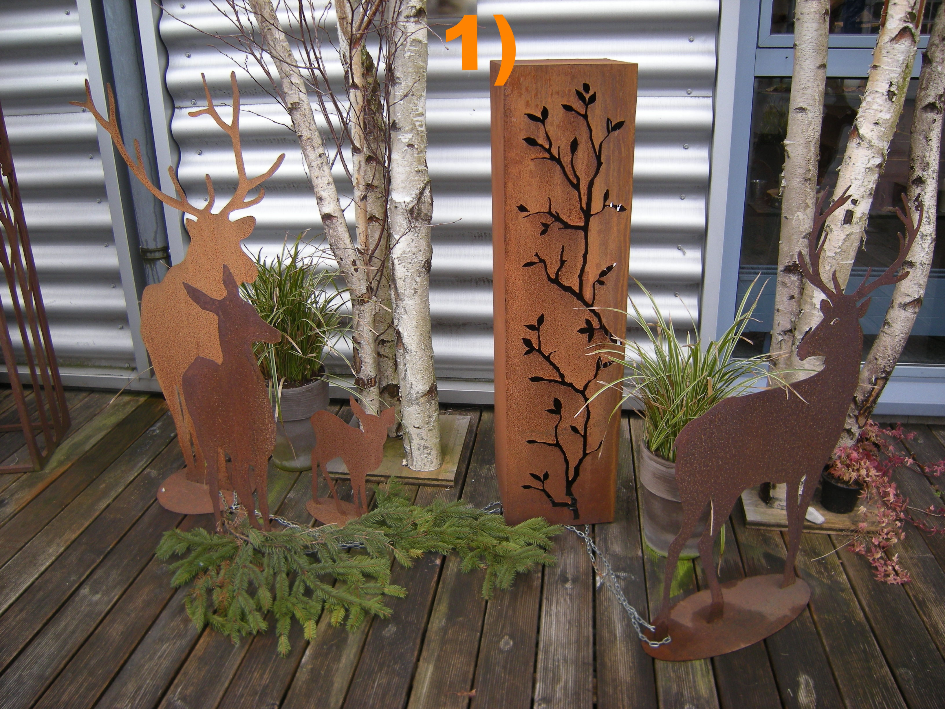 Rostsaulen Rost Dekorations Artikel Fur Haus Garten