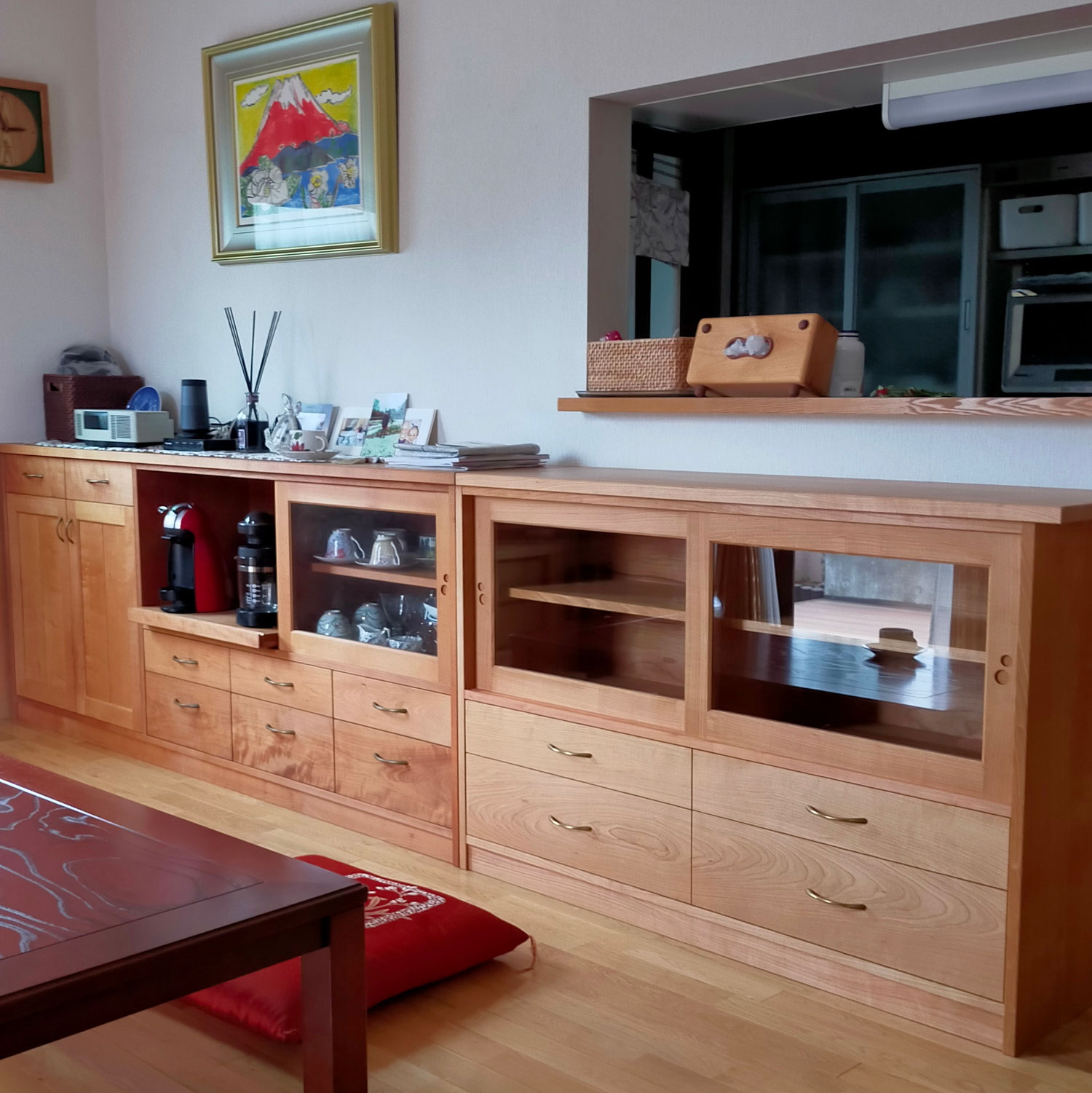 Kazu様 アンファン パイン無垢材 食器棚 ハッチボード カップ  状態良好 Kazu様 アンファン パイン無垢材 食器棚 ハッチボード カップ 状態良好