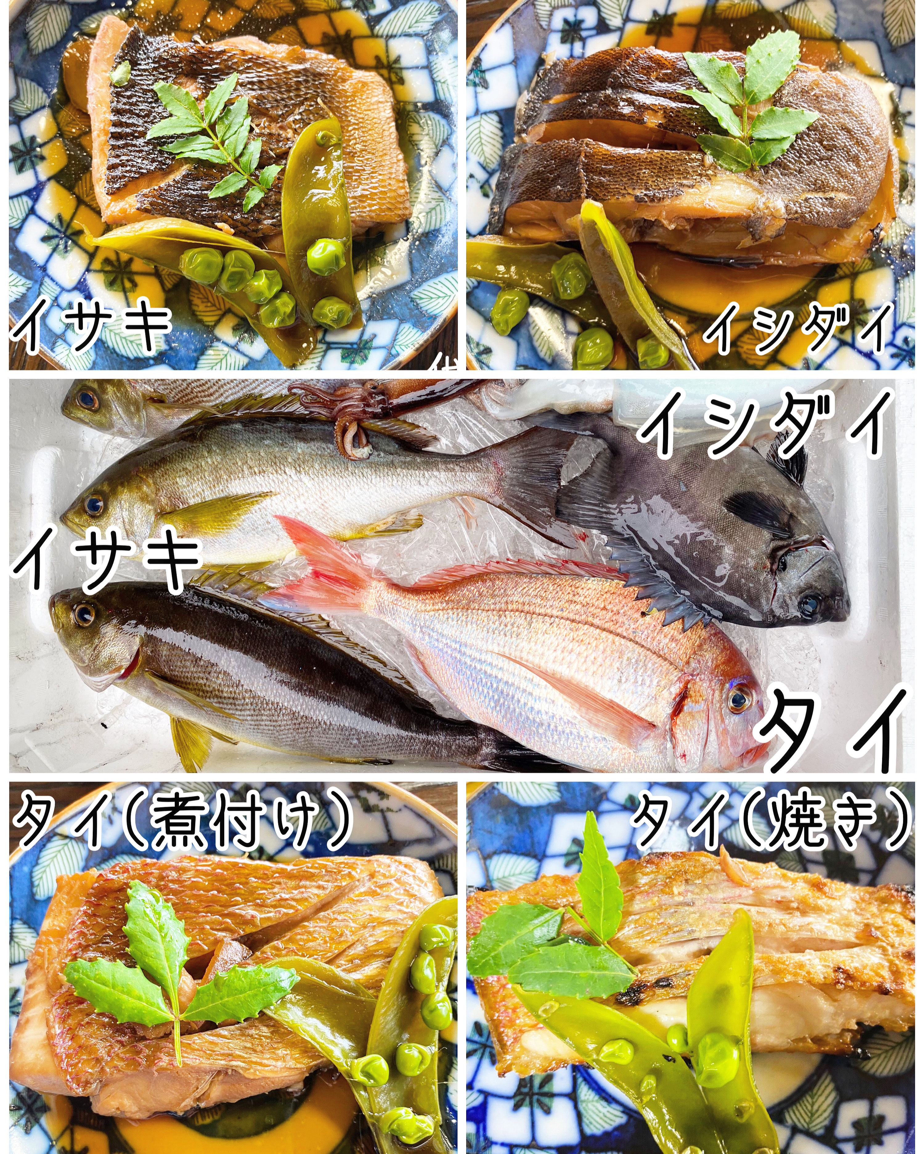 タイとイシダイとイサキの煮付け 島根 浜田 共生型デイサービス お天氣いいね