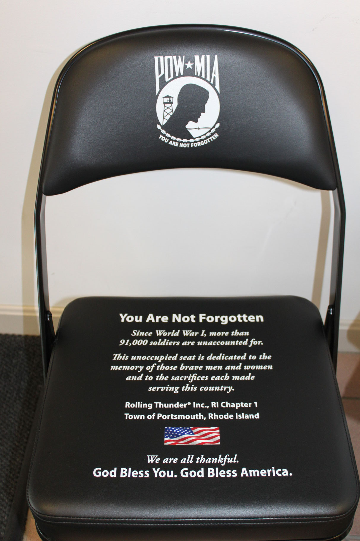 Veterans day empty chair