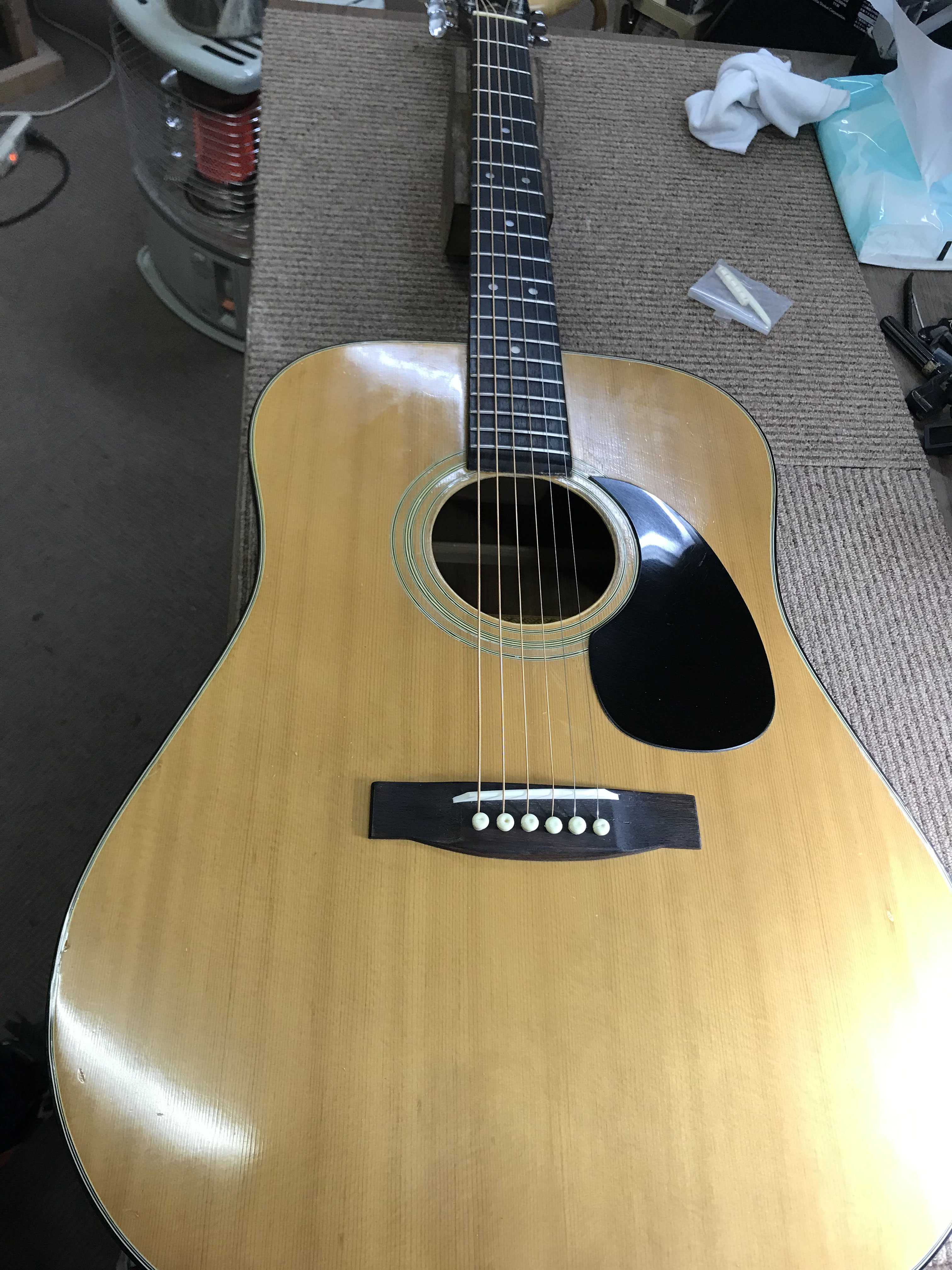 2022/3/9 Morris W-13（ブリッジ剥がれ） - t-style-guitars
