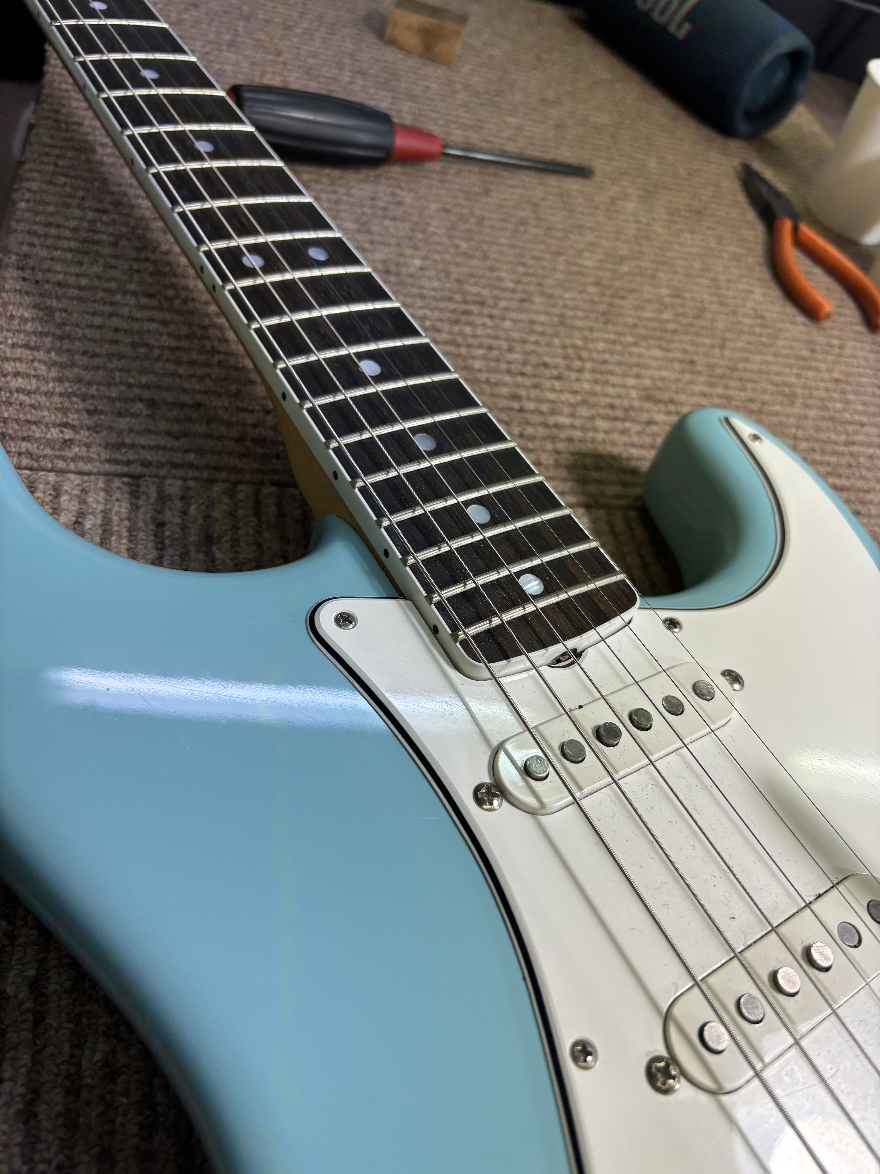 2025/4/3 Fender EJ Strato（22Fツバ出し加工 完了） - t-style