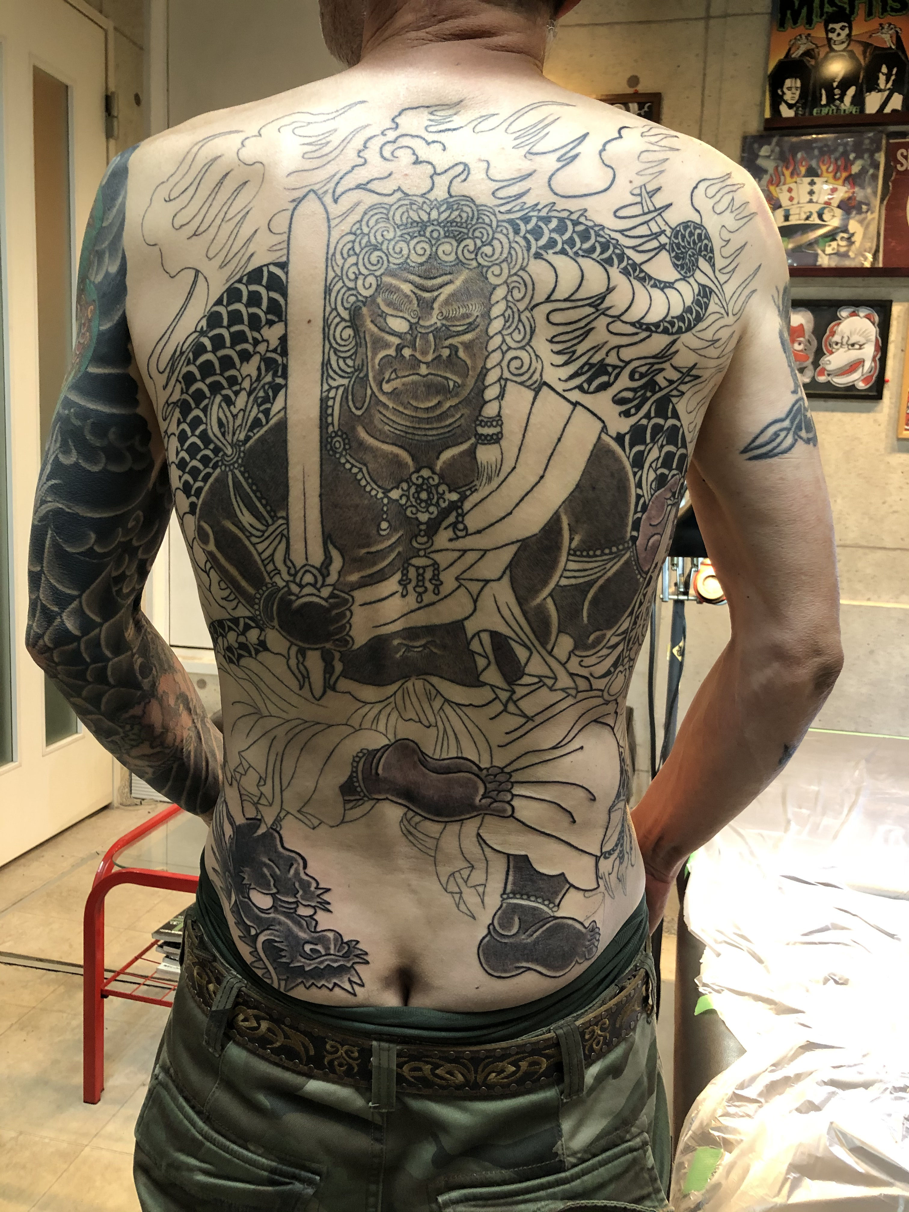 不動明王 大阪 難波 日本橋 刺青 Tattoo Three W Four Graphics