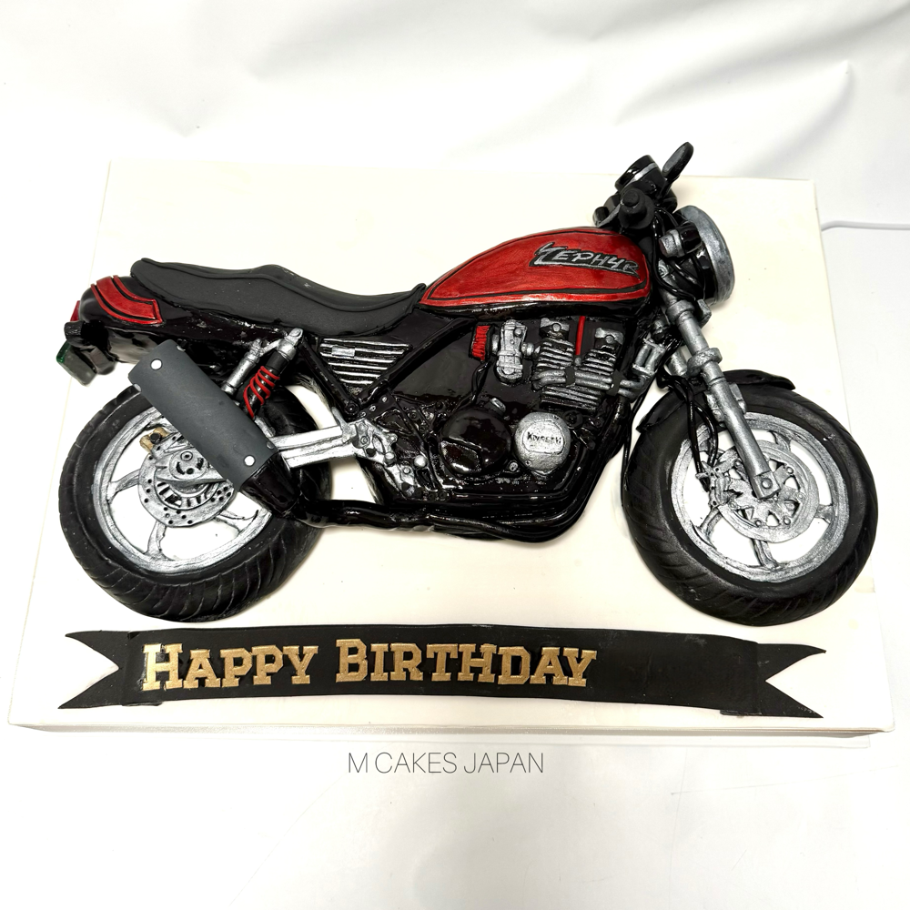 カワサキゼファー400」バイク型ケーキ - M Cakes（エムケーキ）