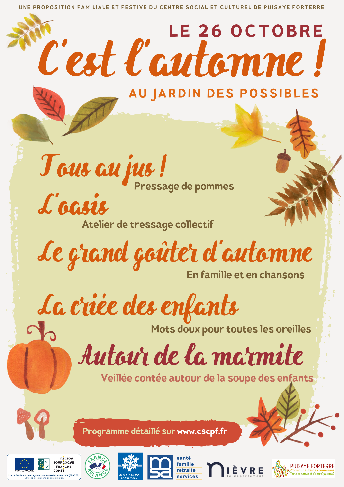 EVENEMENT Fête de l'Automne CSCPF