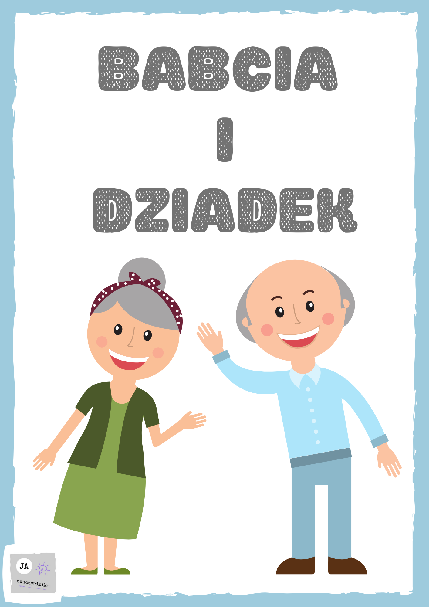 Babcia I Dziadek Karty Pracy Babcia i dziadek - karty pracy - janauczycielka
