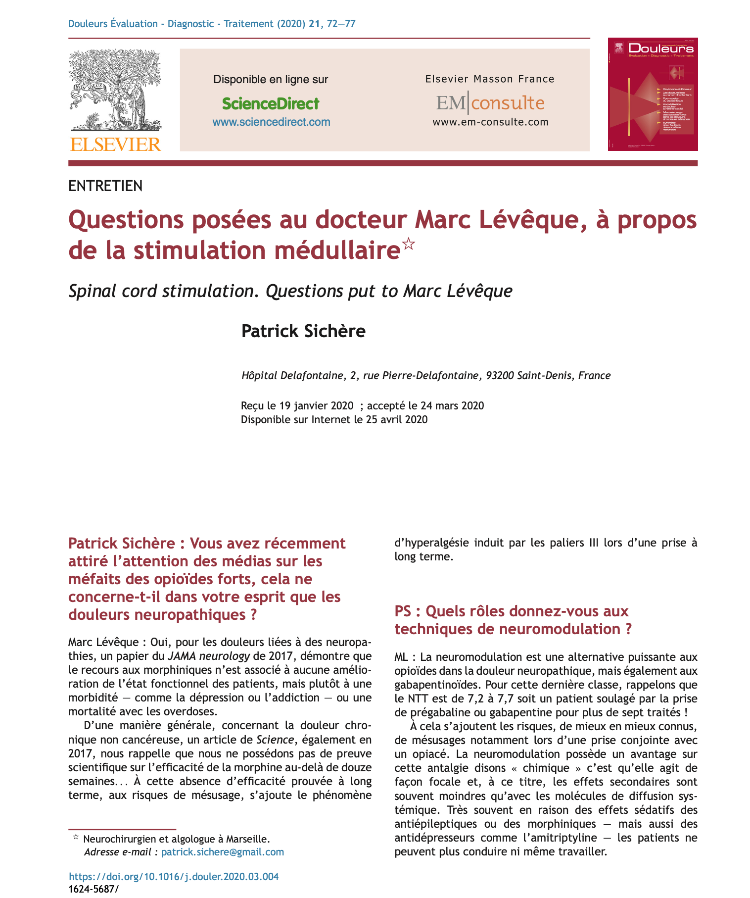 Neurochirurgie de la douleur Neurochirurgien Marseille AixenProvence Neurochirurgie de la douleur Neurochirurgien Marseille AixenProvence