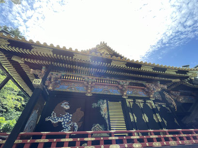 久能山東照宮拝殿側面の装飾画