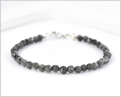 Labradorit Edelstein Armband 4 mm  925 Silber  34,90 €