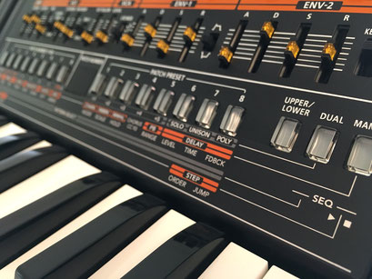 Xtique JP-X8, Instrument Overlay by mxpand - for Roland Boutique JP-08, synthesizer, vintage Jupiter 8, high-quality operation template/front foil/skin/film