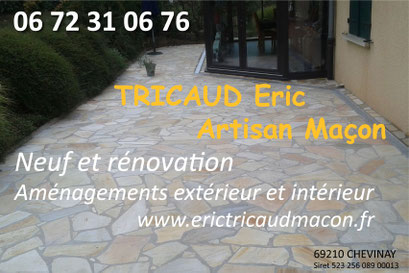 Eric Tricaud Artisan maçon dans l'Ouest lyonnais (69210)