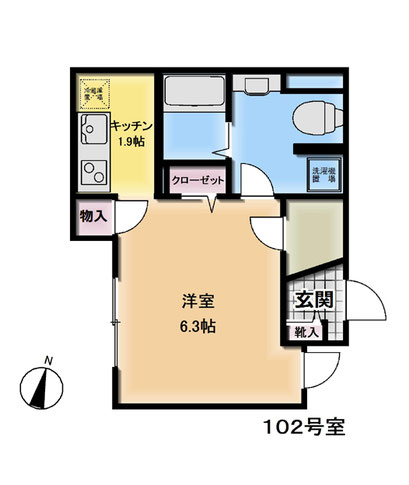 立花2丁目　アパート　1K　 図面