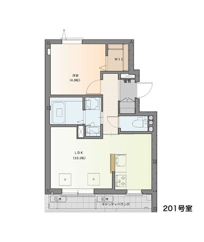 立花2丁目　アパート　1K　 図面