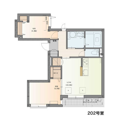 立花2丁目　アパート　1K　 図面