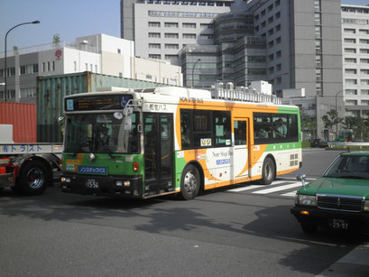 東京入国管理局から品川駅へ向かう帰りのバス