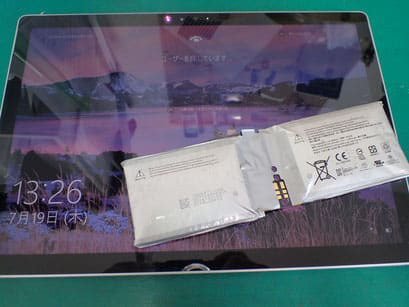 Surface BOOKバッテリー交換後の写真