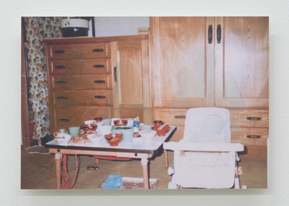 “Background #60” 2024, oil on photograph, 8.9×12.7cm