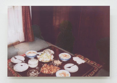 “Background #52” 2022, oil on photograph, 8.9×12.7cm
