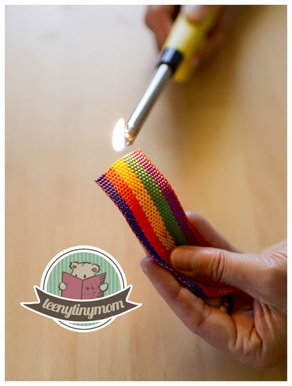 Gurtband vor ausfransen schützen, Spielbuch, Activity buch, Nähanfänger, Nähen für Kinder, Spielzeug nähen