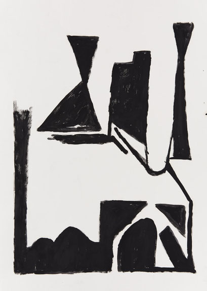 Mike Lankes l Kohle auf Papier 70 x 50 cm, 2021