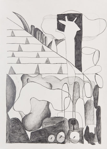 Mike Lankes l Öl und Pigment Stick auf Leinwand l 155 x 110 cm l 2021