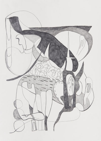 Mike Lankes l Bleistift auf Papier 70 x 50 cm, 2021
