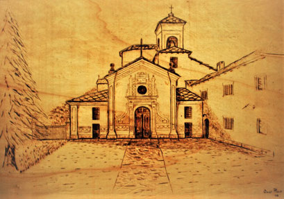 Chiesa di borgata Indiritto (Pirografia)