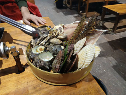友人滞在ラストの日の夕食は白浜屋さんです