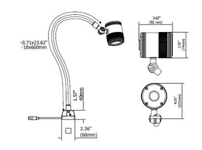 LED Lupenleuchte RLL FLEX Ringlicht AN