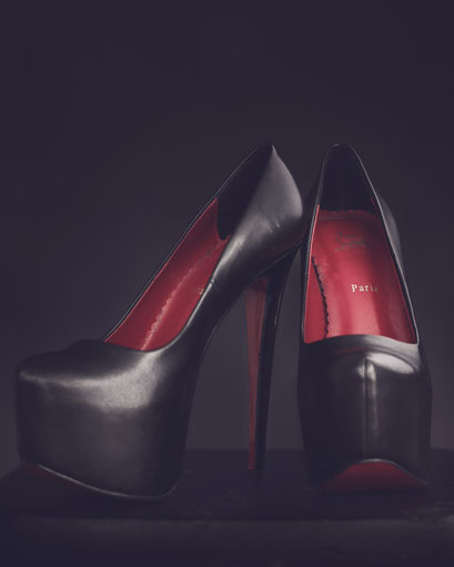 Louboutins in een Blog over vrouwen die tijd voor zichzelf kunnen nemen tijdens een boudoirshoot