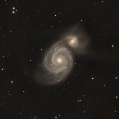 M51 - Galaxie du Tourbillon au 150/750