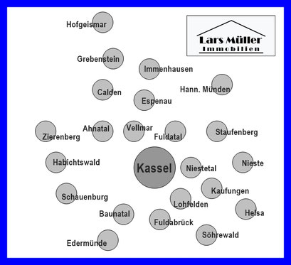 Mein Tätigkeitsgebiet: Immobilienmakler für den Verkauf von Häusern und Eigentumswohnungen in Kassel, Vellmar, Baunatal, Fuldatal, Niestetal, Fuldabrück, Hann. Münden, Hofgeismar, Kaufungen sowie weiteren Gemeinden in der Region.