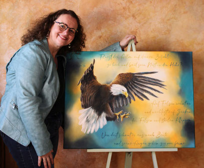 Adler - Hiob - Kunst - Ölgemälde - Künstler-Portrait