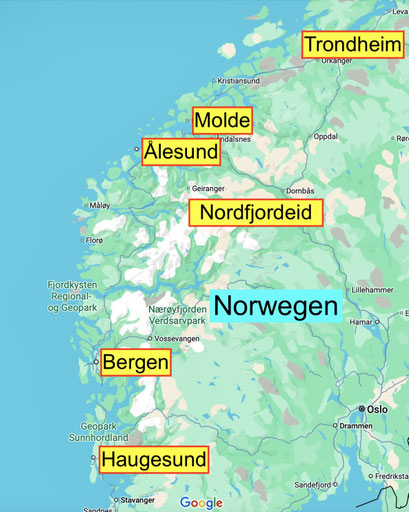 Bild: Karte Norwegen