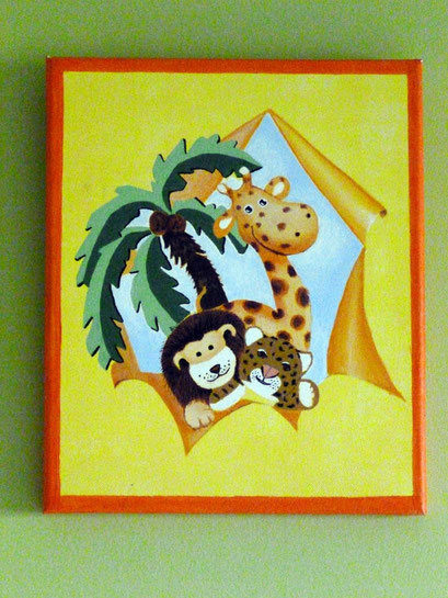 motif enfant sur toile