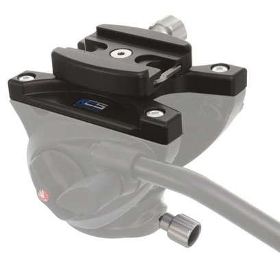 Kirk MVH500-BQRV2 Schnellwechselbrücke Arca Swiss kompatibel für Manfrotto MVH500AH