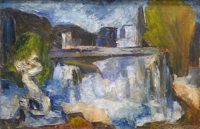 "Potsdamer Landschaft", 1990, Öl auf Hartfaser, 30x20
