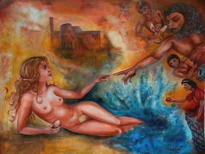 F 59 - Figuerliche Malerei - Figurative Wandbilder - Venus Geburt