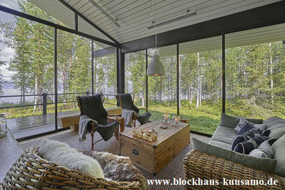 Modernes Wohnen im Blockhaus  -  © Blockhaus Kuusamo    
