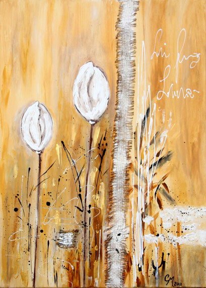 Weisse Tulpen 50x70