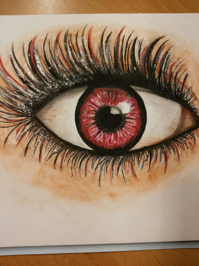 Auge in Pink