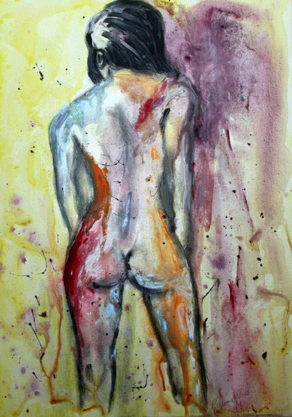 Frau Akt 50 x70 verkauft
