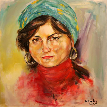 BARESHA, 2013, Öl auf leinwand, 70 x 70 cm