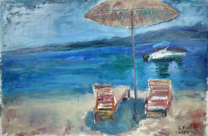 KETI'S MEER | 2024, Öl auf Leinwand, 120 x 80 cm. Privatsammlung!